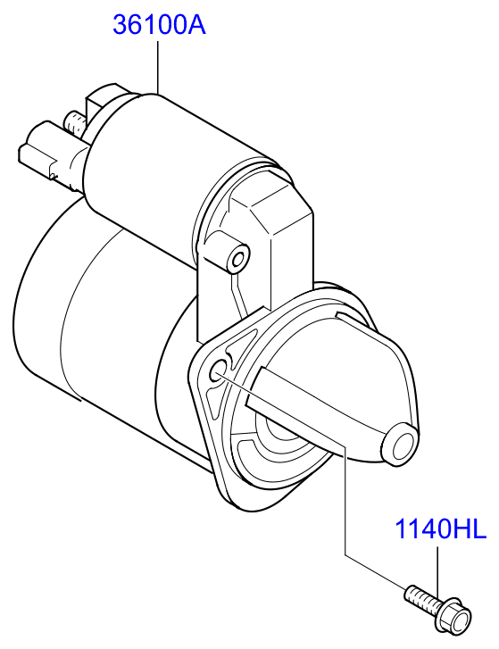 Hyundai (BEIJING) 36100-2B202 - Стартер autospares.lv