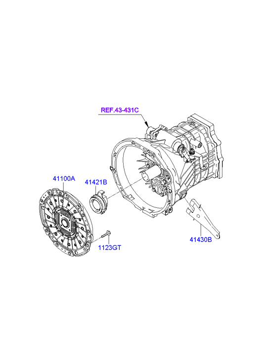 KIA 41412-49-600 - Выжимной подшипник сцепления autospares.lv