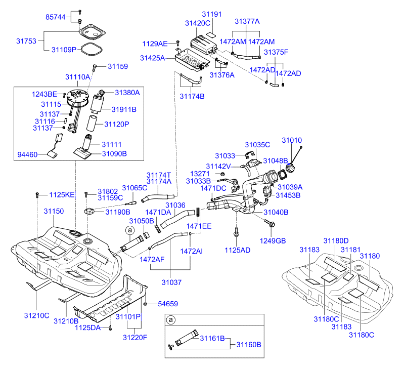 KIA 31911-09000 - Топливный фильтр autospares.lv