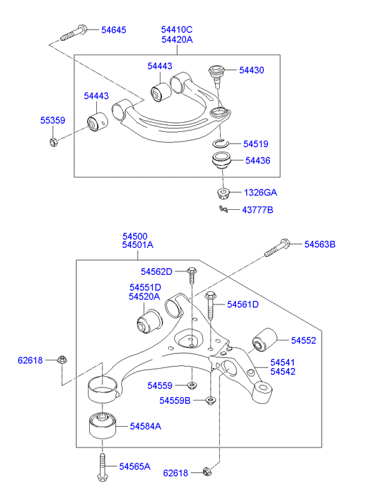 KIA 54501-3K000 - Рычаг подвески колеса autospares.lv