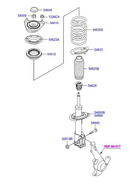 KIA 54651A6105 - Амортизатор autospares.lv