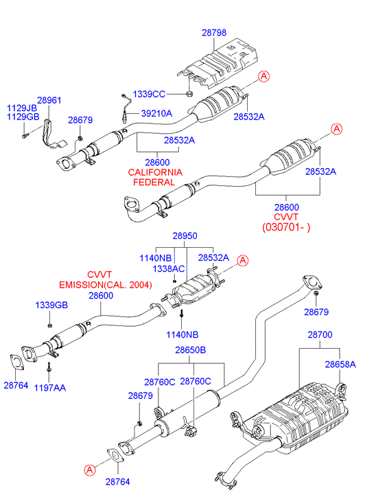 Hyundai 2876436010 - Прокладка, труба выхлопного газа autospares.lv