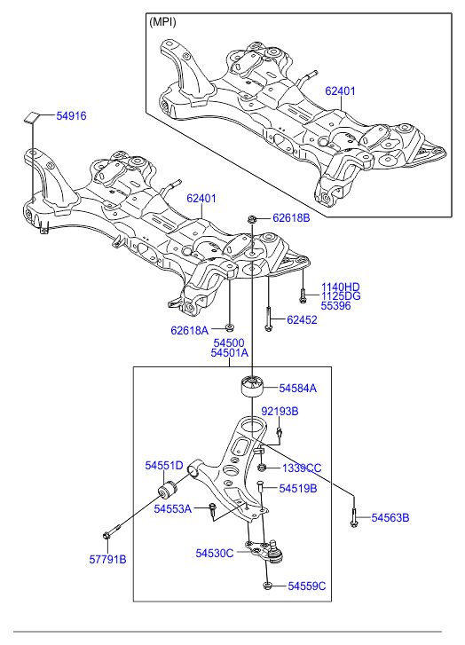 KIA 54500-A6200 - Рычаг подвески колеса autospares.lv