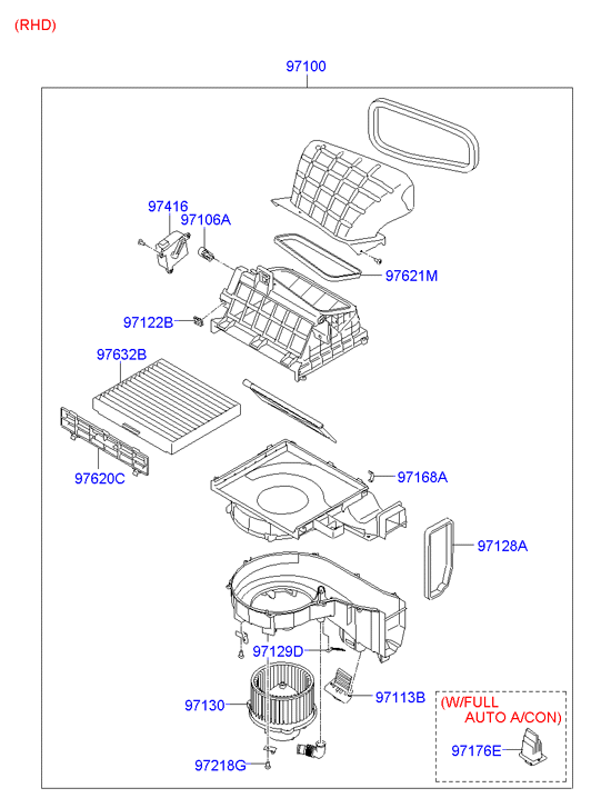 Hyundai 97133-2D100 - Фильтр воздуха в салоне autospares.lv