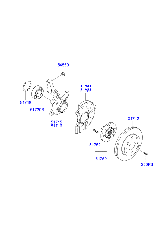 Hyundai (BEIJING) 517122D310 - Тормозной диск autospares.lv