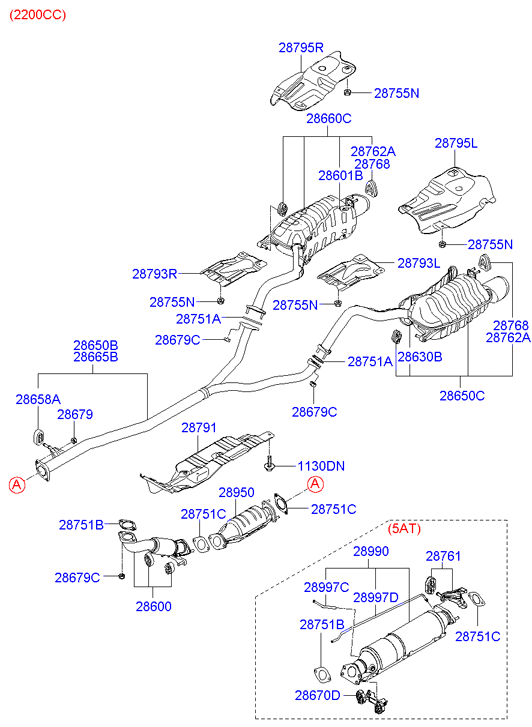 Hyundai 2895027810 - Катализатор autospares.lv