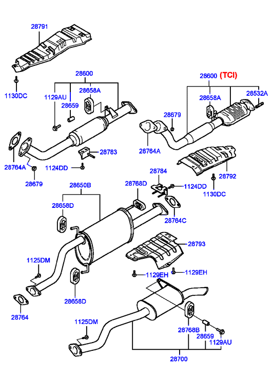 Hyundai 2876434150 - Прокладка, труба выхлопного газа autospares.lv