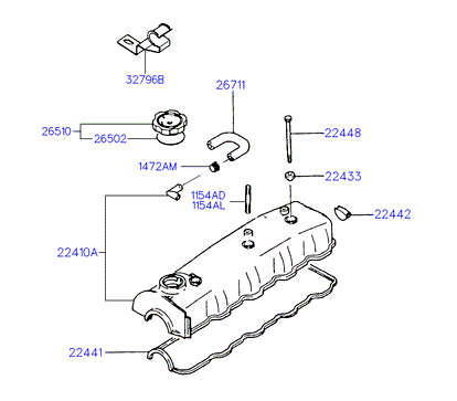 Mitsubishi 22441-42901 - Прокладка, крышка головки цилиндра autospares.lv