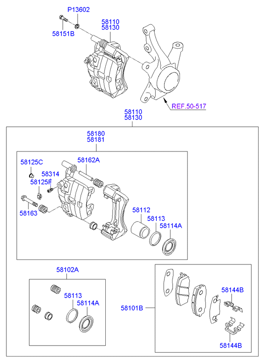 KIA 58190-0XA00 - Тормозной суппорт autospares.lv