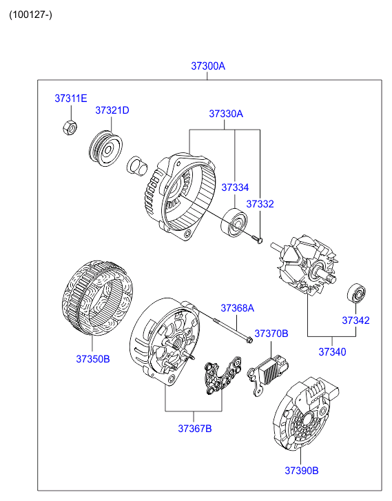 Hyundai 37300-02570 - Генератор autospares.lv