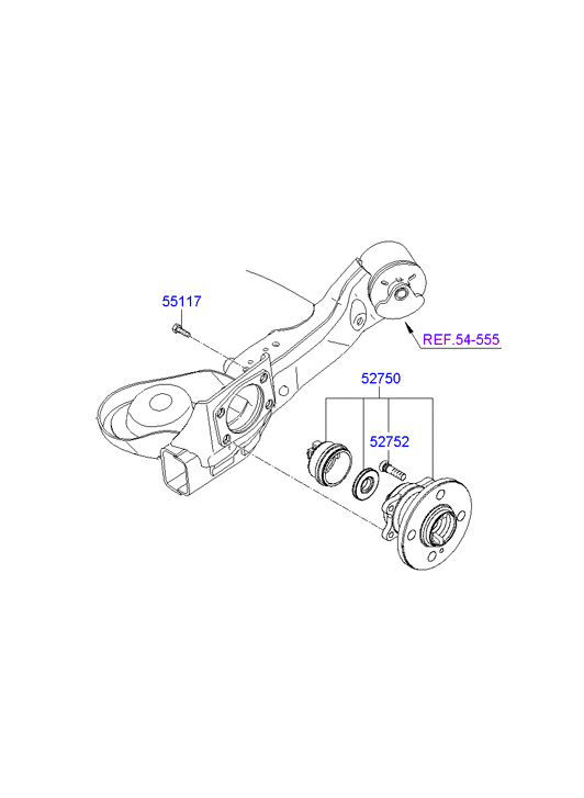 KIA 52750-1G-100 - Подшипник ступицы колеса, комплект autospares.lv