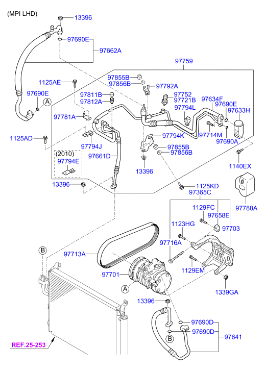 Hyundai 97701-0X000 - Компрессор кондиционера autospares.lv