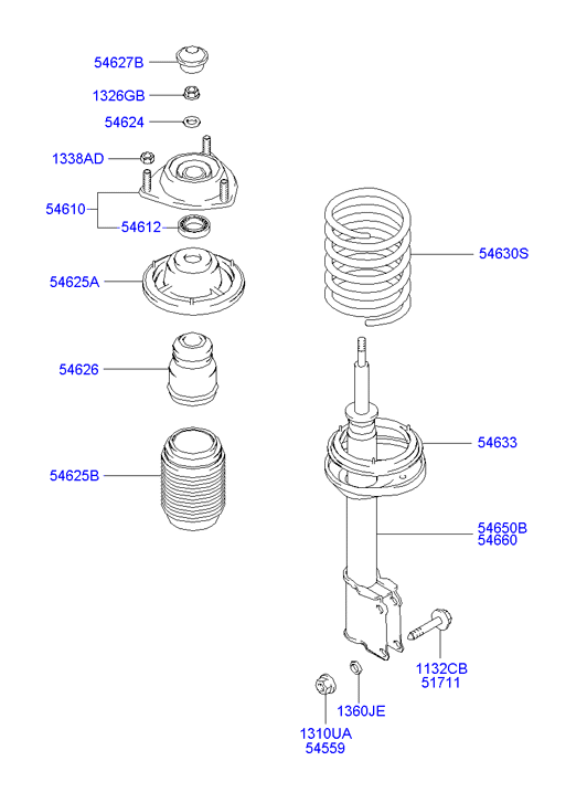 Hyundai 54660-25700 - Амортизатор autospares.lv