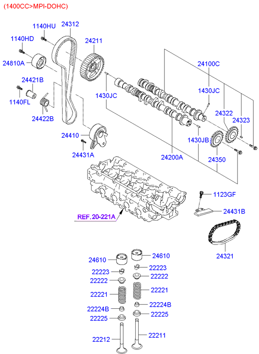 Hyundai 24312 26050 - Зубчатый ремень ГРМ autospares.lv
