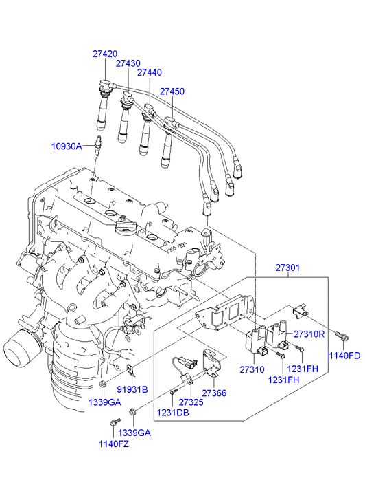 Eagle 27430-26700 - Комплект проводов зажигания autospares.lv