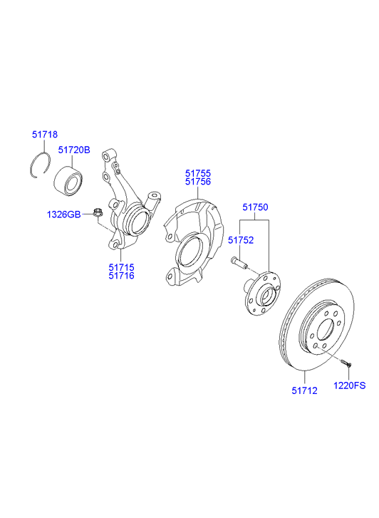 Hyundai 517120U000 - Тормозной диск autospares.lv