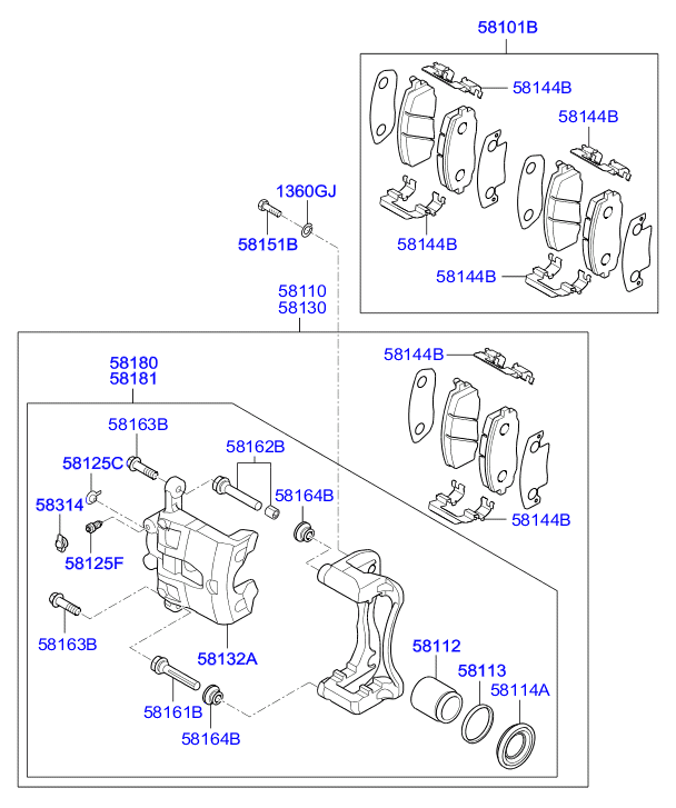 KIA 58110-4L000 - Тормозной суппорт autospares.lv