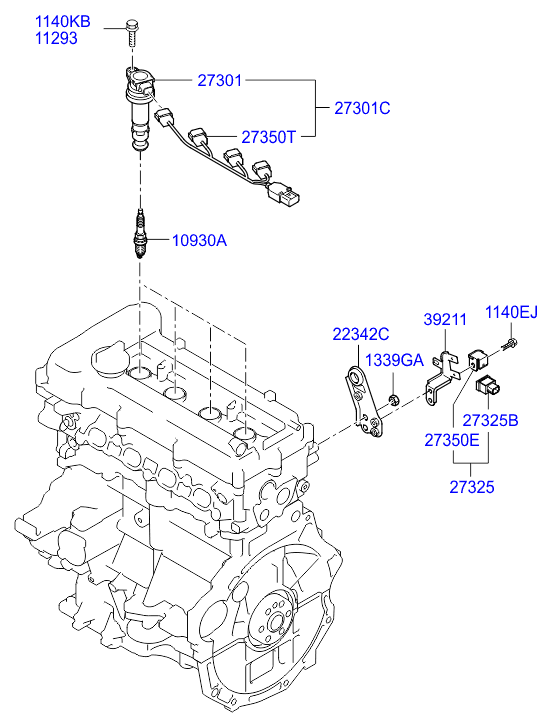 Hyundai 18854-10080 - Свеча зажигания autospares.lv