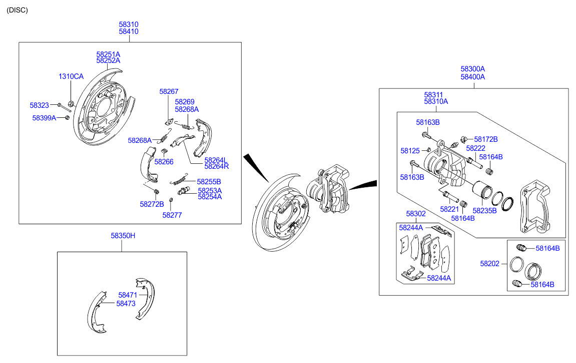 KIA 58300-26050 - Ремкомплект, тормозной суппорт autospares.lv