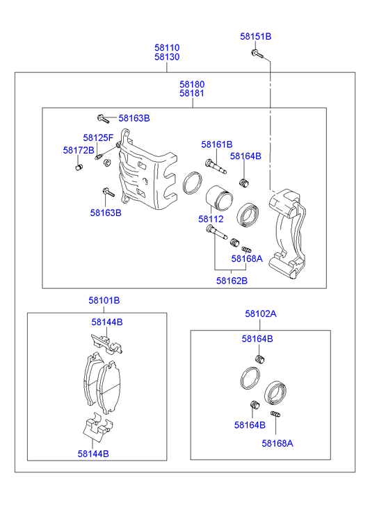 Hyundai 58144-39000 - Комплектующие для колодок дискового тормоза autospares.lv