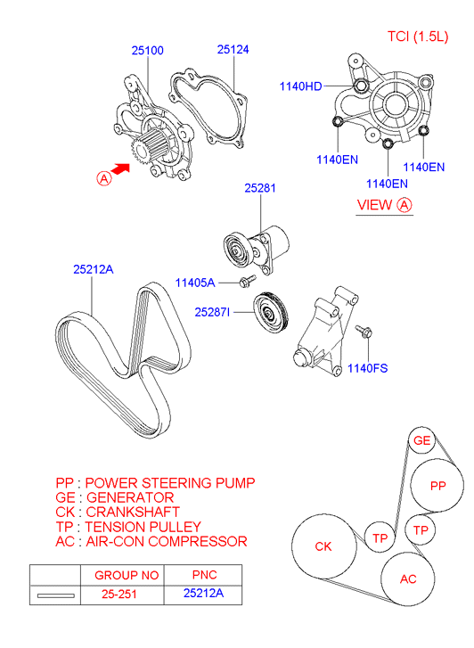 Honda 25100-23010 - Водяной насос autospares.lv