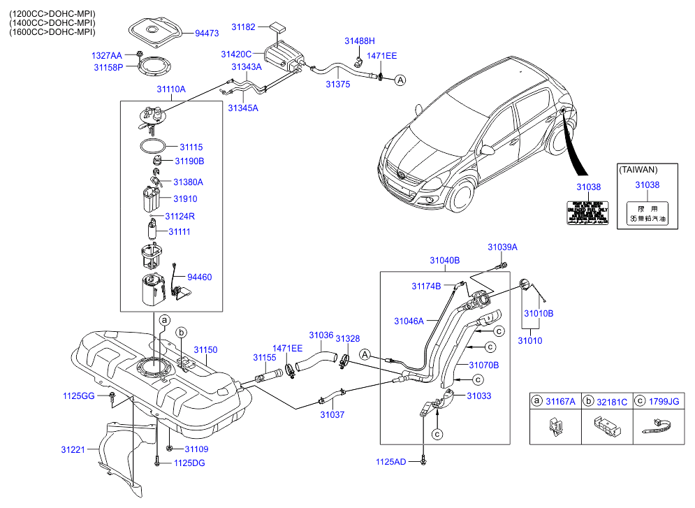 Hyundai 311101J000 - Модуль топливного насоса autospares.lv