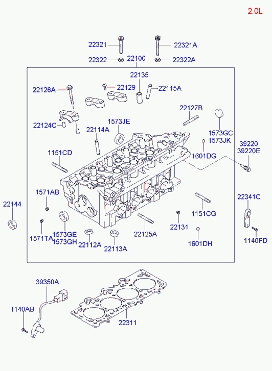 KIA 22144-39001 - Уплотняющее кольцо, распредвал autospares.lv