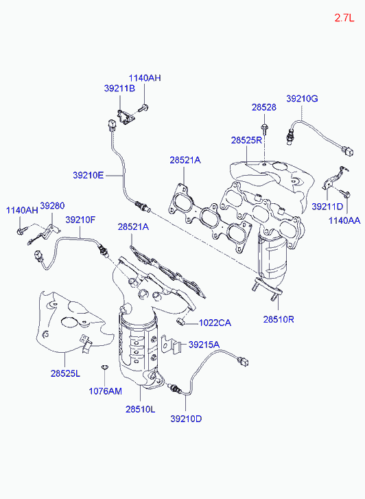 Hyundai 39210-37523 - Лямбда-зонд, датчик кислорода autospares.lv