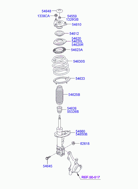 KIA 54610-2H300 - Опора стойки амортизатора, подушка autospares.lv