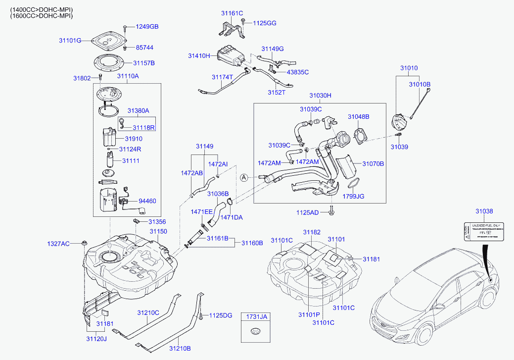 Hyundai 31110-A6200 - Топливный насос autospares.lv