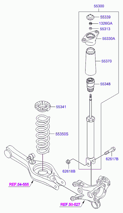 KIA 55300-A6410 - Амортизатор autospares.lv