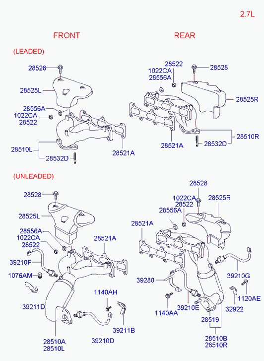 Hyundai 2851 037 241 - Катализатор autospares.lv