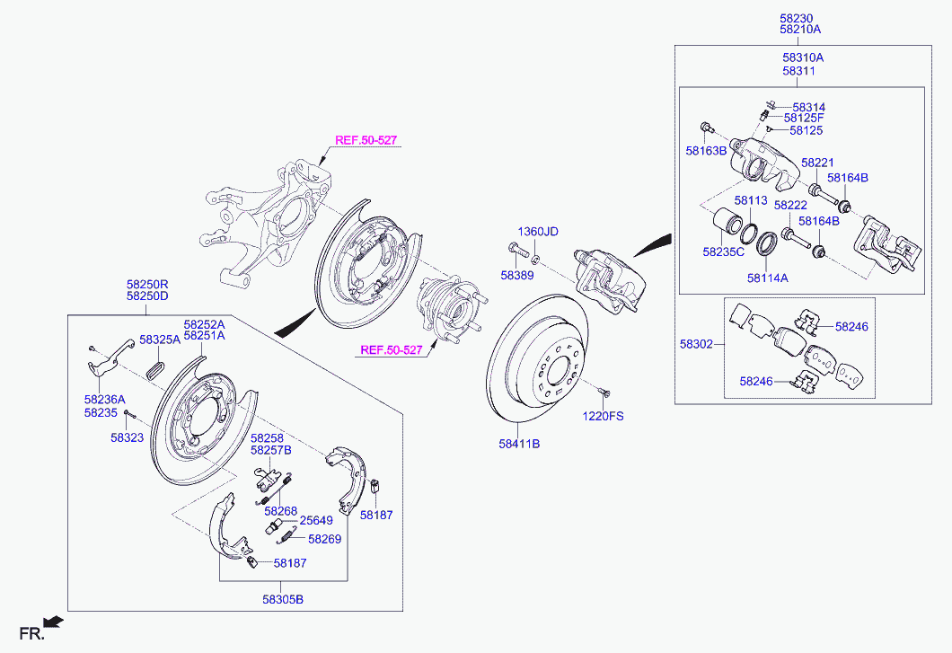 Hyundai 58310-2WA70 - Тормозной суппорт autospares.lv