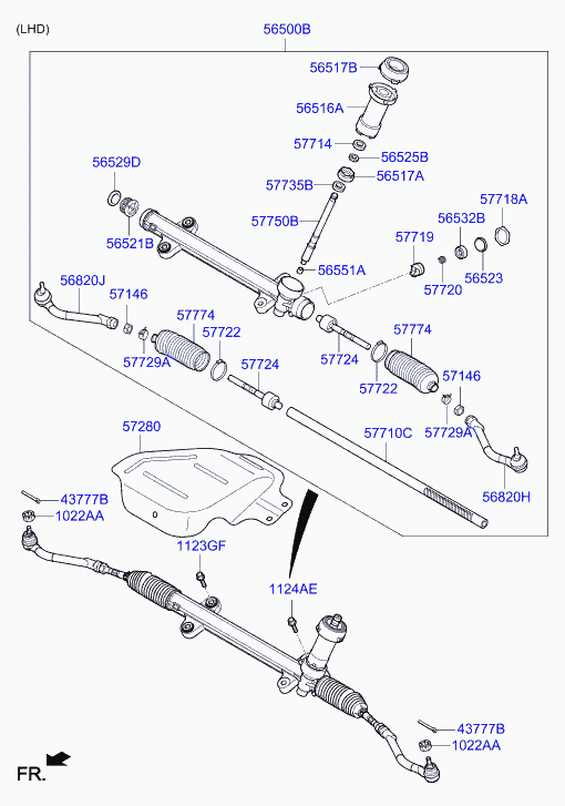 KIA 56820-3V100 - Наконечник рулевой тяги, шарнир autospares.lv