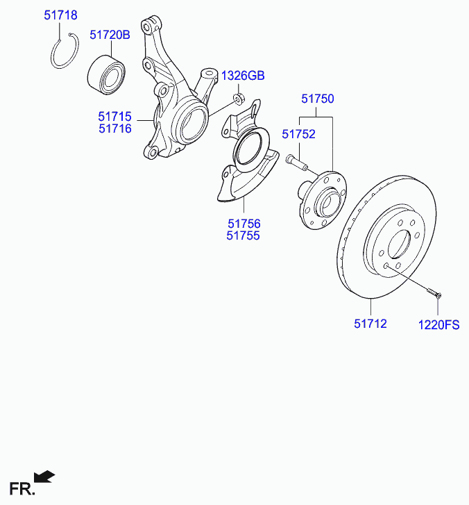 Hyundai 51712C8500 - Тормозной диск autospares.lv