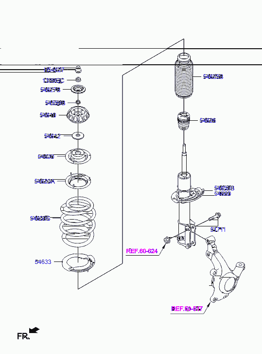 KIA 54612-0U000 - Опора стойки амортизатора, подушка autospares.lv