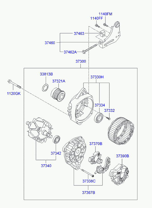 KIA 373002B750 - Генератор autospares.lv