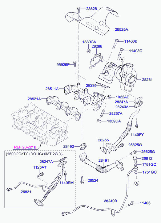 Hyundai 282852A700 - Прокладка, компрессор autospares.lv