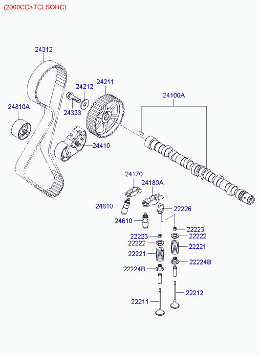 Hyundai 24100-27401 - Распредвал autospares.lv
