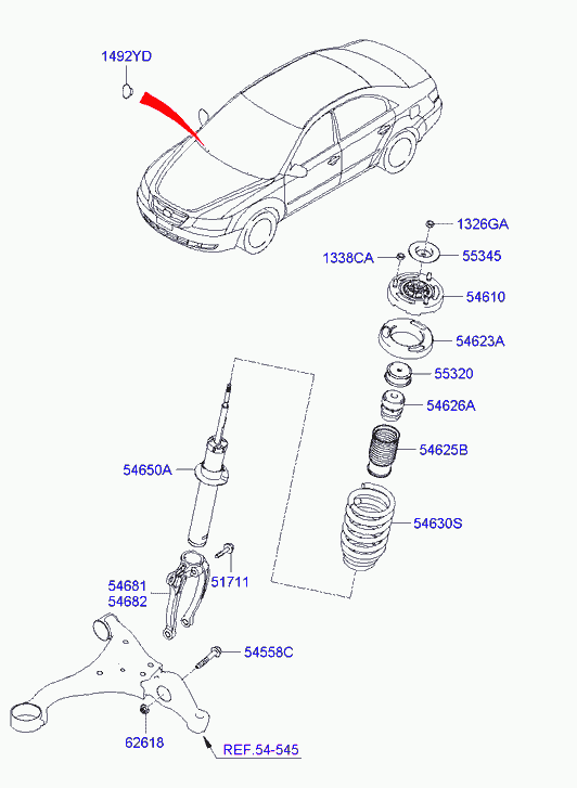 Hyundai 54611-3K140 - Амортизатор autospares.lv