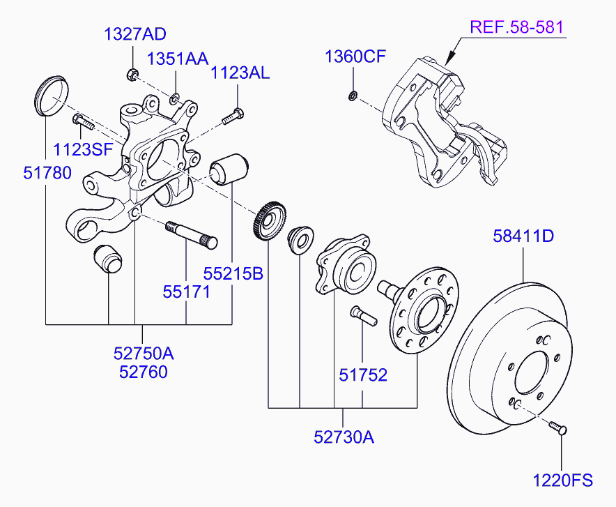 KIA 58411-3K100 - Тормозной диск autospares.lv