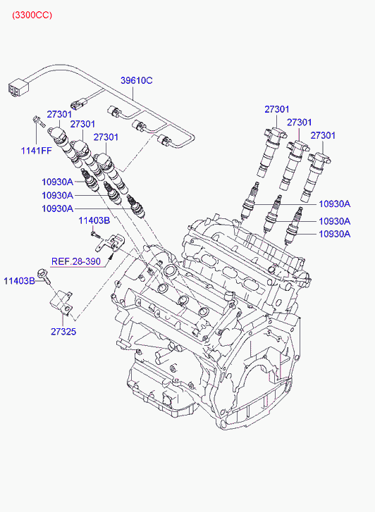 KIA 27301-3C100 - Катушка зажигания autospares.lv