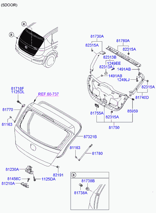 KIA 81770 2L000 - Газовая пружина, упор autospares.lv