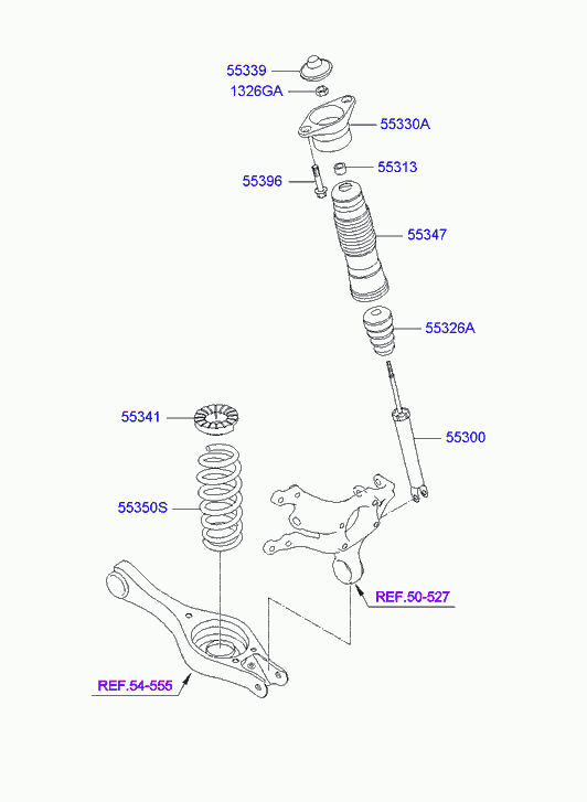 Hyundai 55311-2L200 - Амортизатор autospares.lv