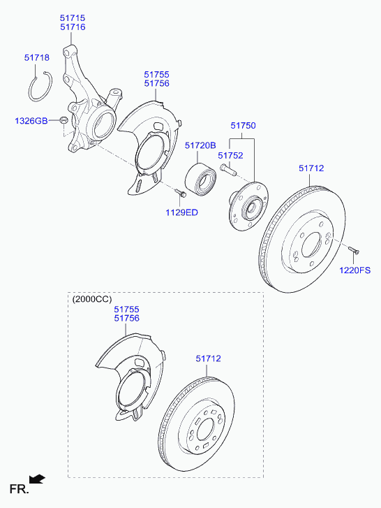 Hyundai 51712-M0000 - Тормозной диск autospares.lv