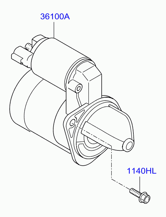 Hyundai 36100 2B300 - Стартер autospares.lv