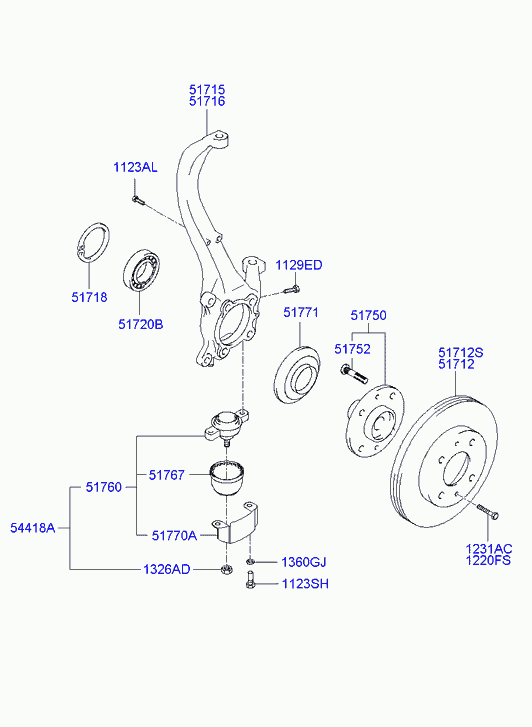 Hyundai 51712 38300 - Тормозной диск autospares.lv