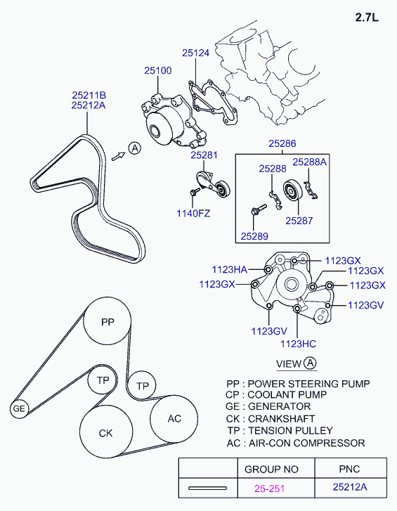 KIA 25100-38200 - Водяной насос autospares.lv