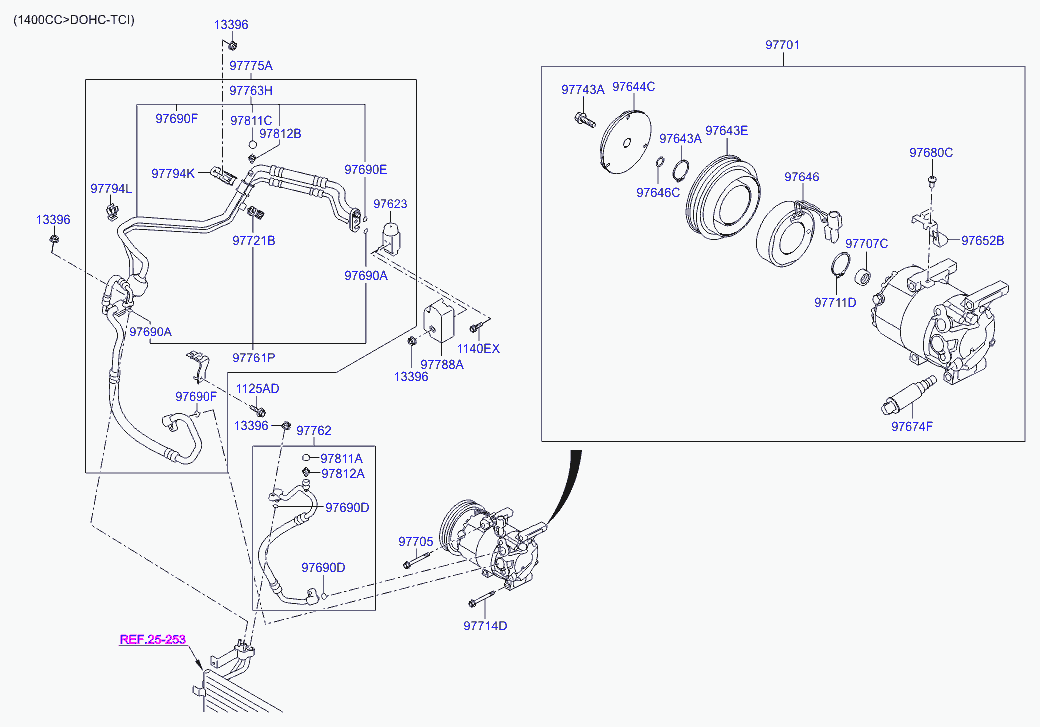 Hyundai 97701-4P001 - Компрессор кондиционера autospares.lv