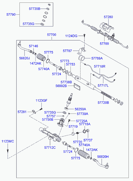 Hyundai 56820-3F111 - Наконечник рулевой тяги, шарнир autospares.lv